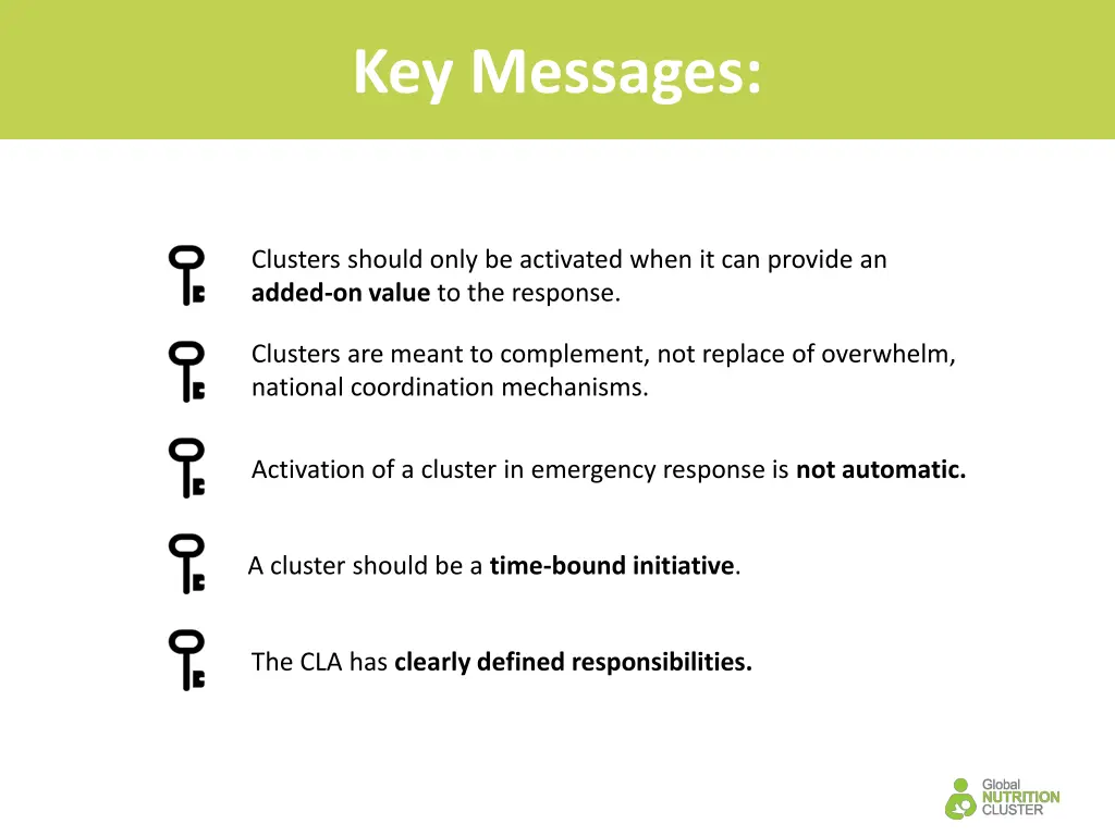 key messages