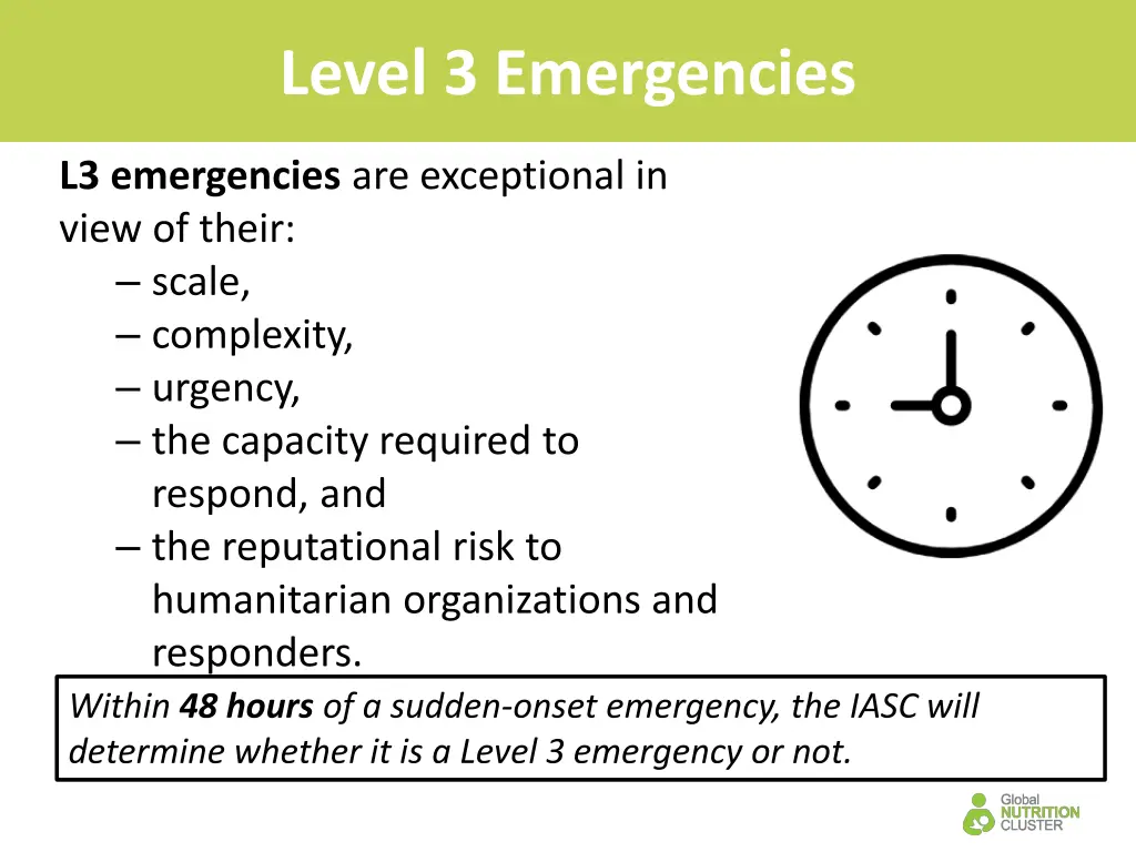 level 3 emergencies