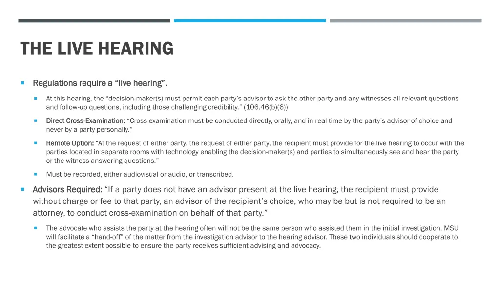 the live hearing