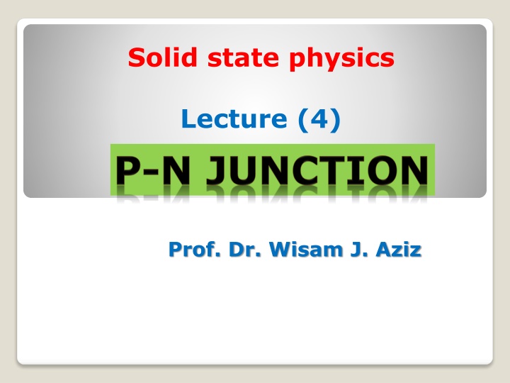 solid state physics