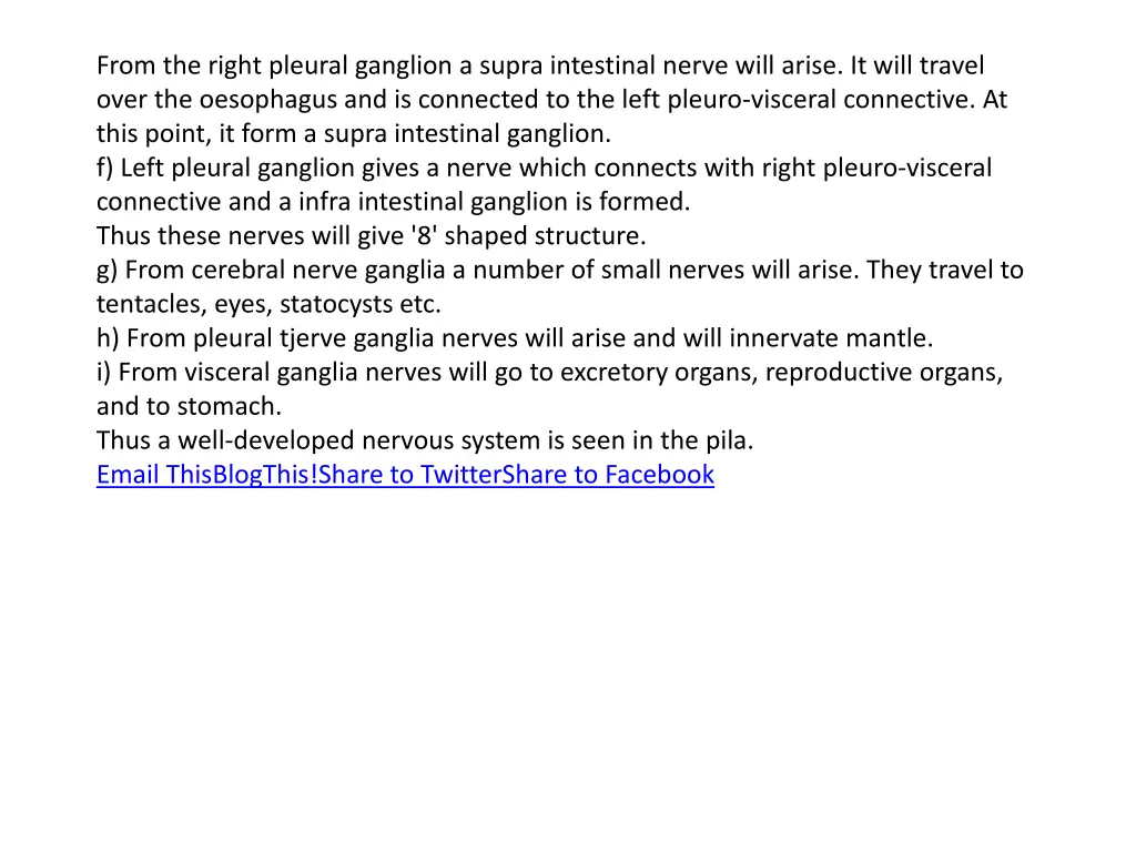 from the right pleural ganglion a supra