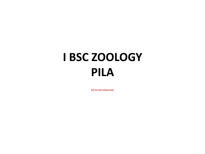 i bsc zoology pila