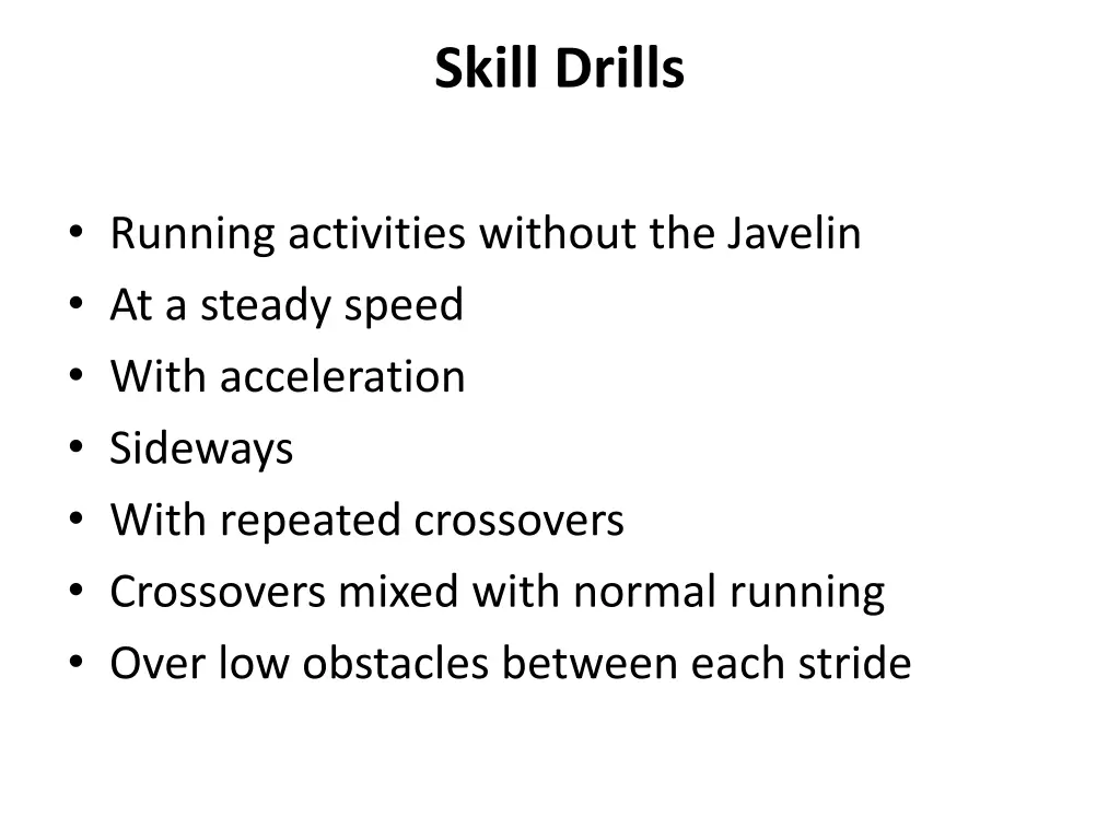 skill drills