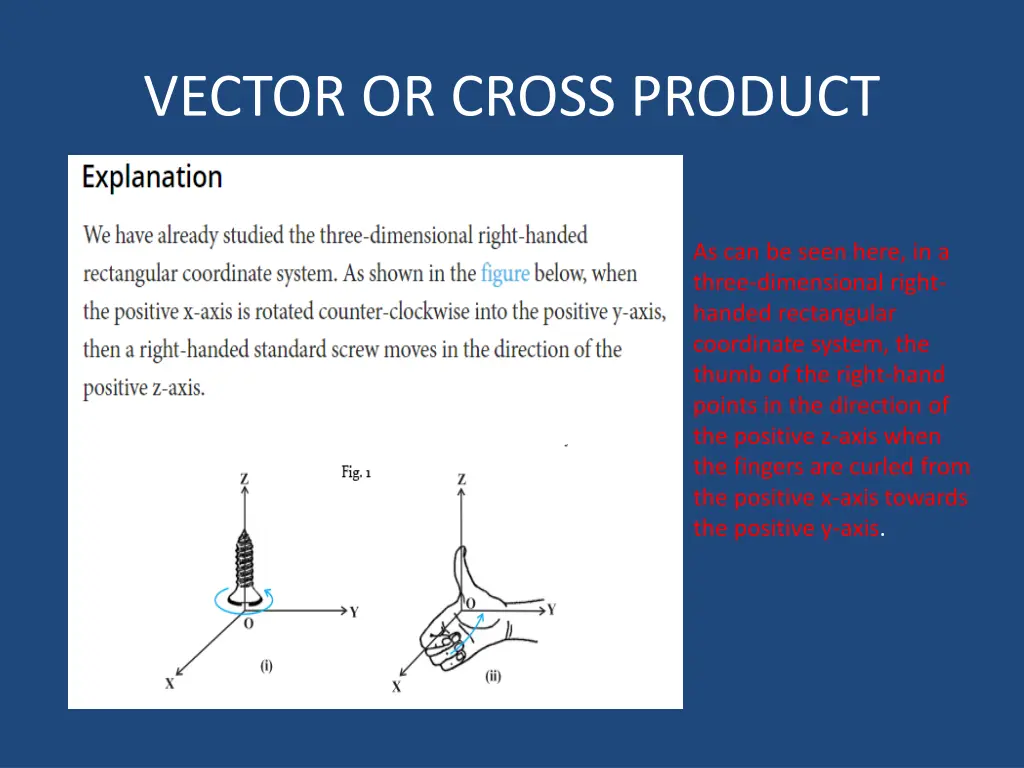 vector or cross product