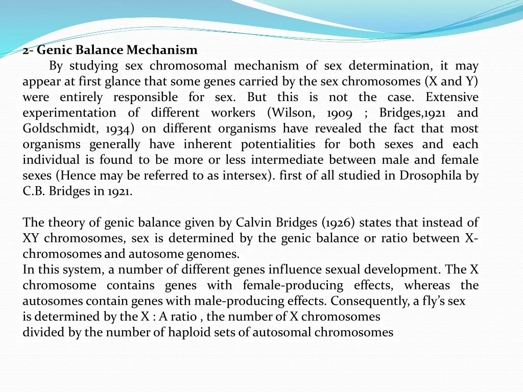 2 genic balance mechanism by studying