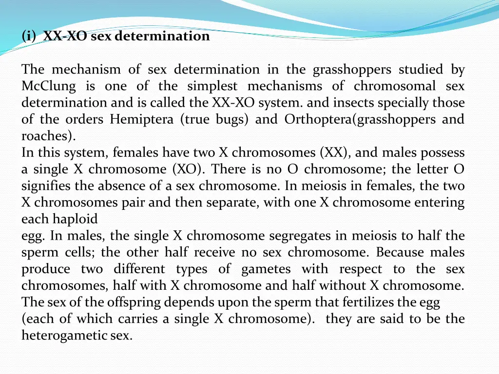 i xx xo sex determination