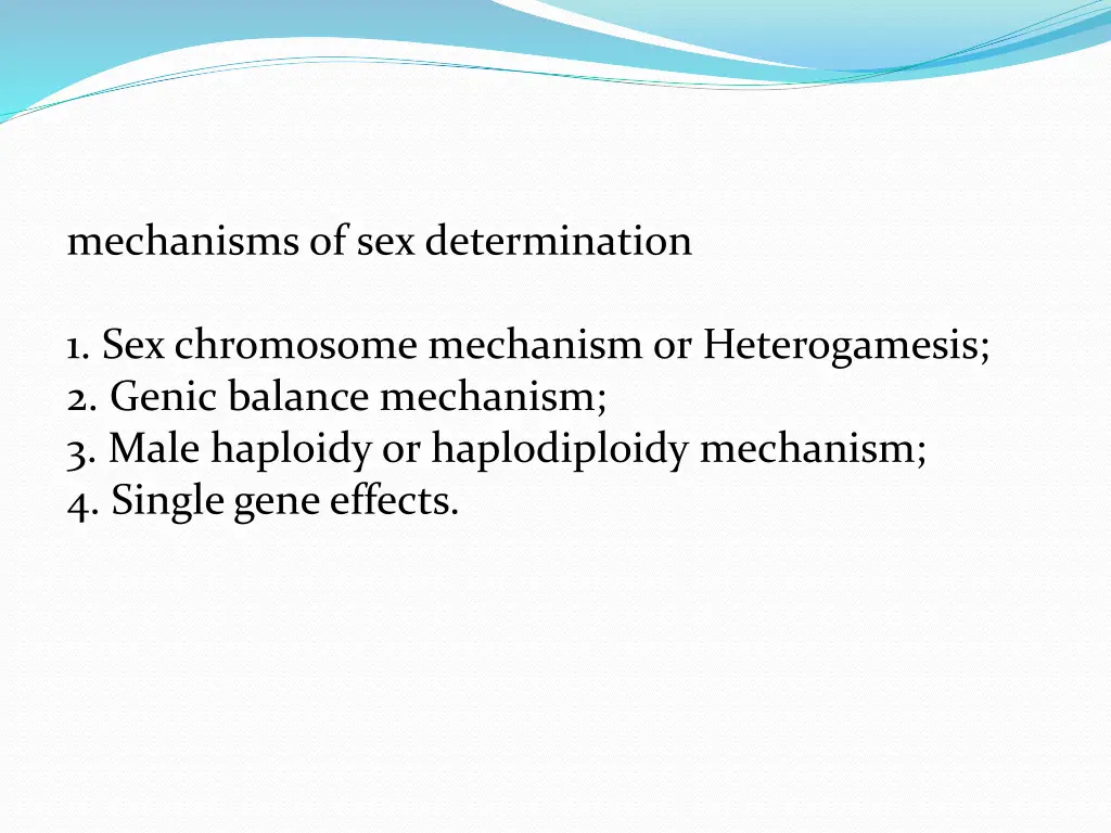 mechanisms of sex determination