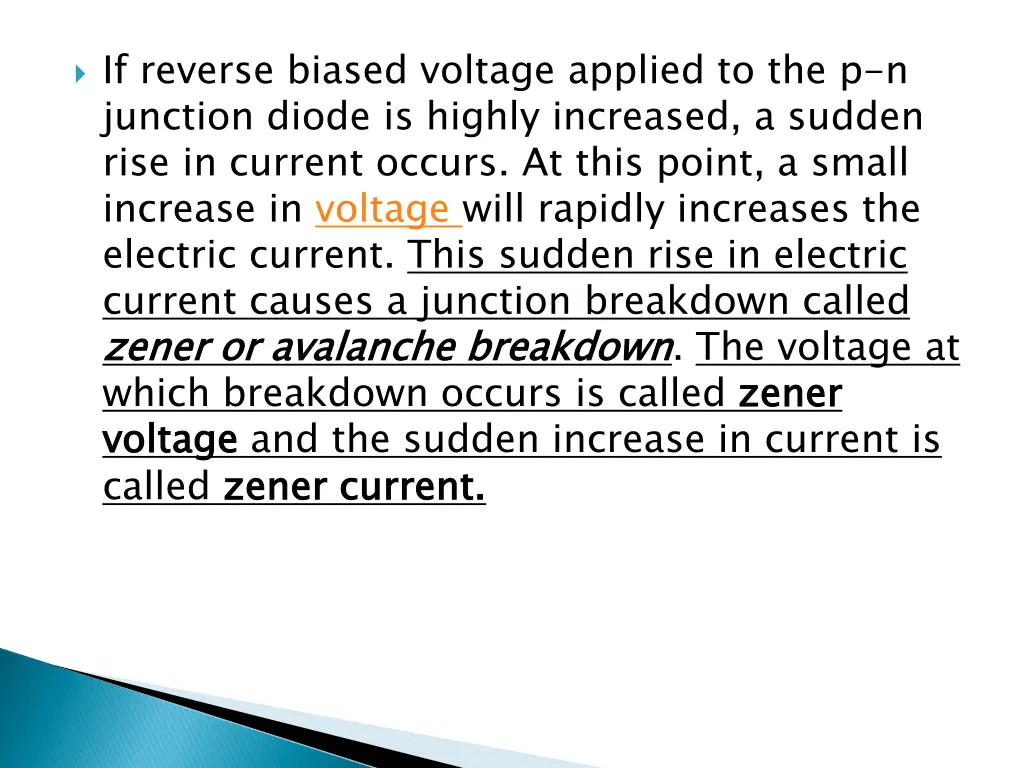 if reverse biased voltage applied