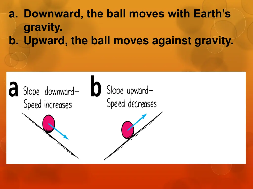 a downward the ball moves with earth s gravity 1