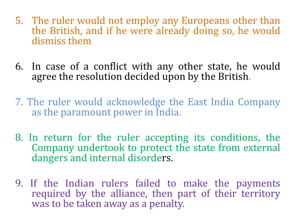 5 the ruler would not employ any europeans other