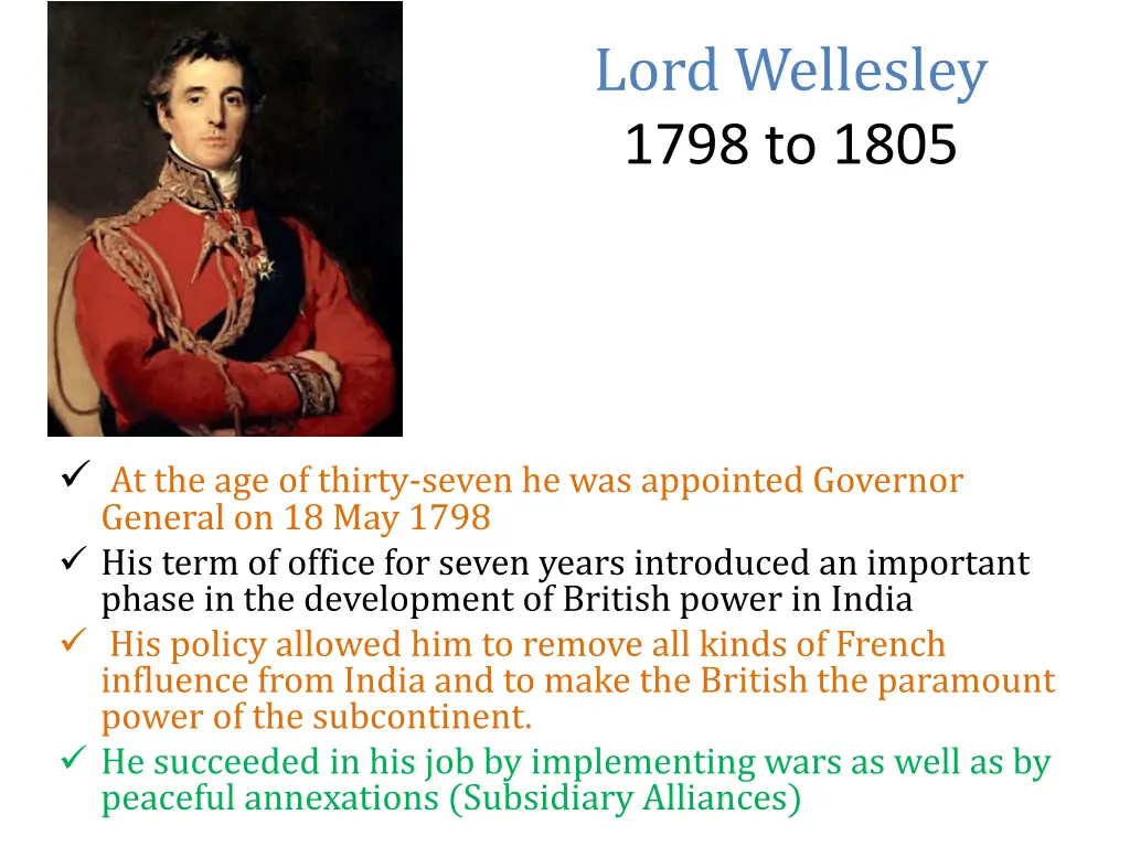 lord wellesley 1798 to 1805