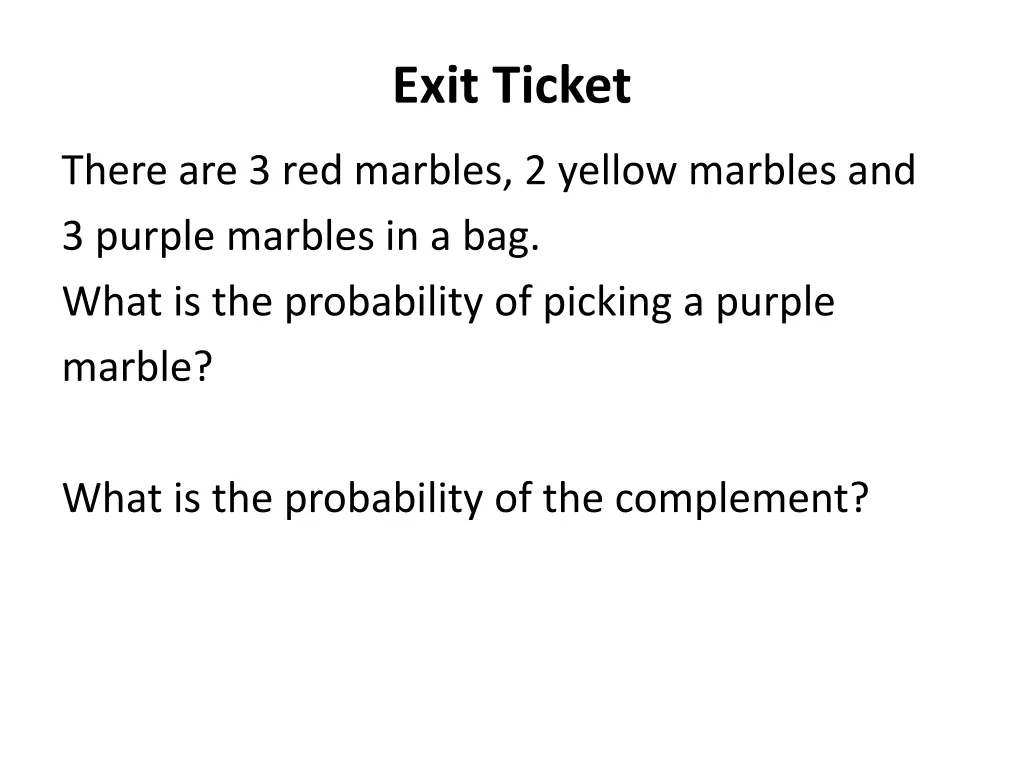 exit ticket