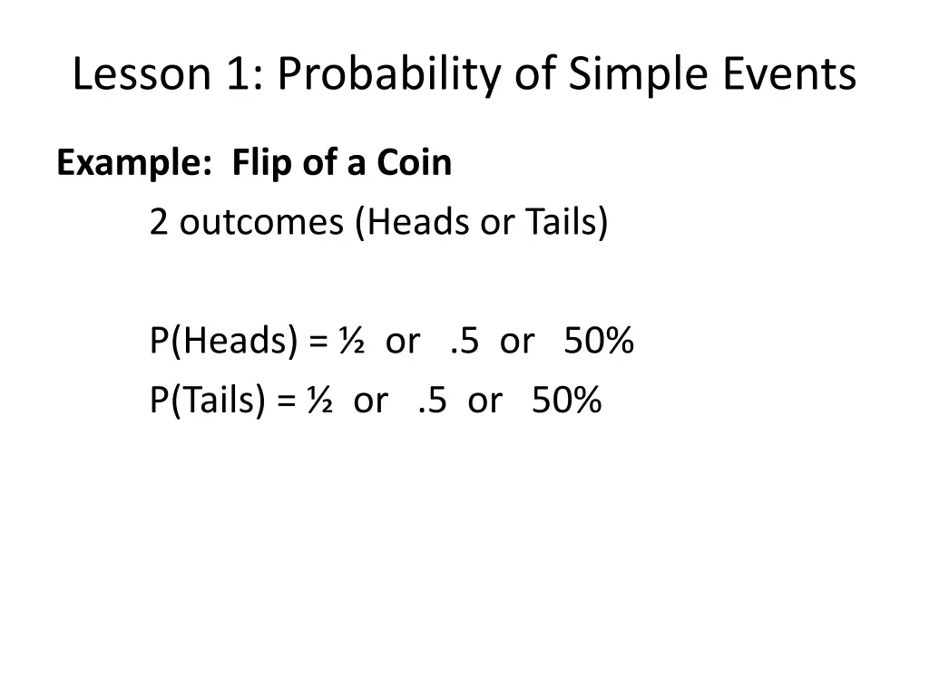 lesson 1 probability of simple events 3