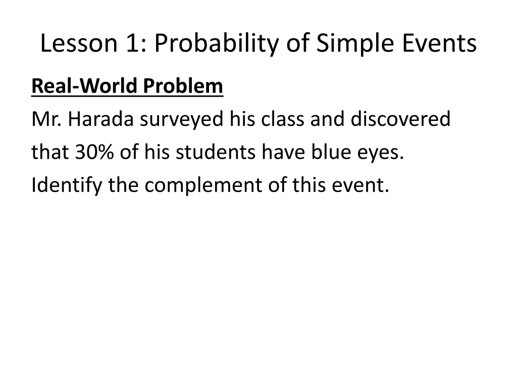 lesson 1 probability of simple events 4