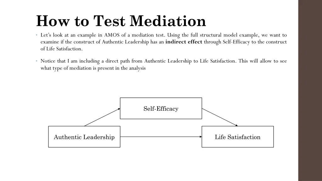 how to test mediation let s look at an example