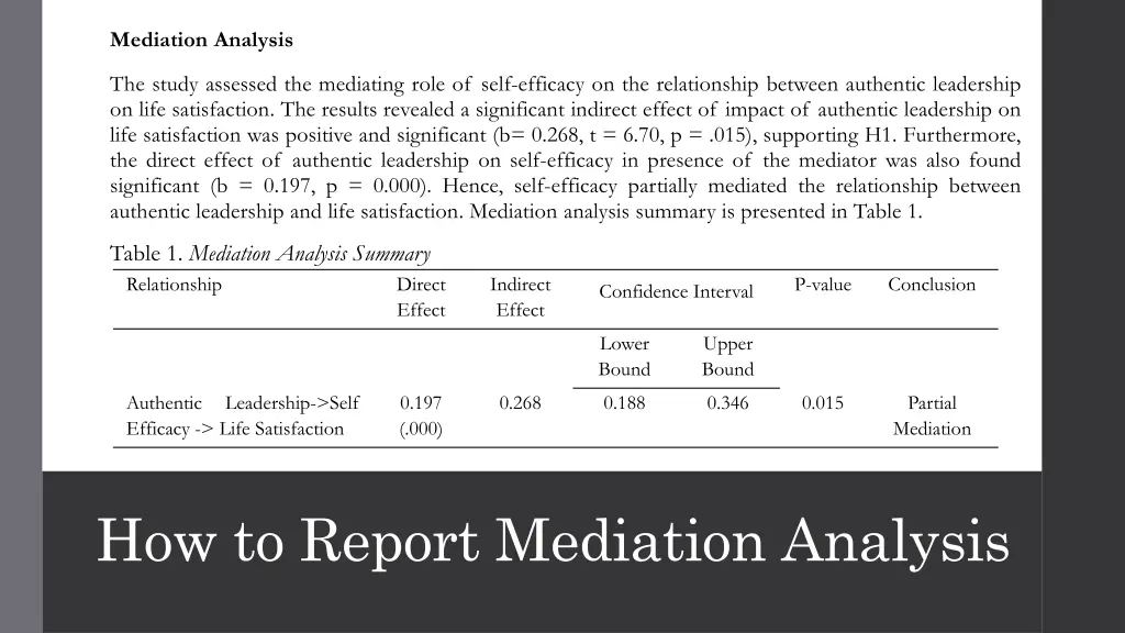 mediation analysis