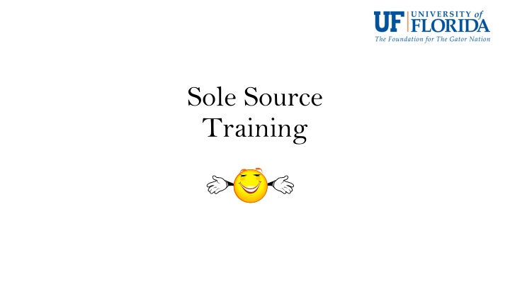 sole source training