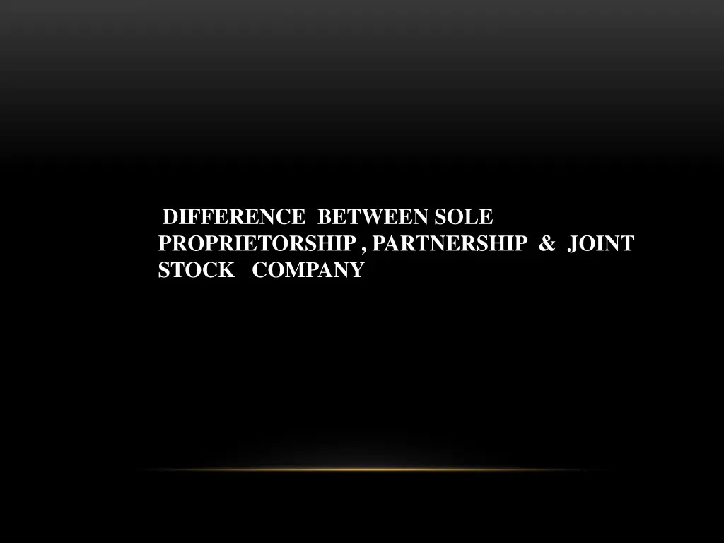 difference between sole proprietorship