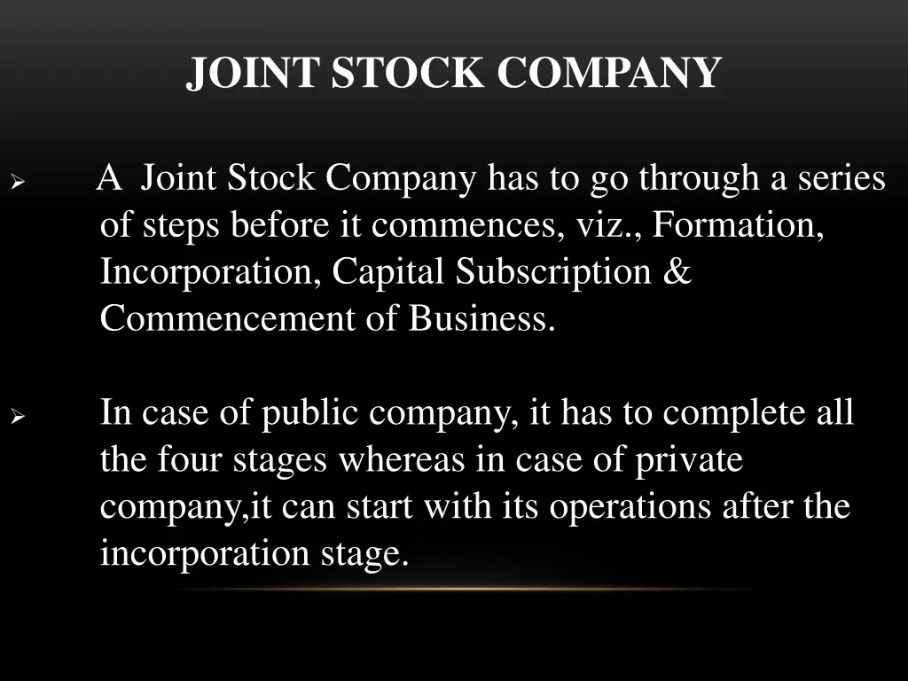 joint stock company a joint stock company