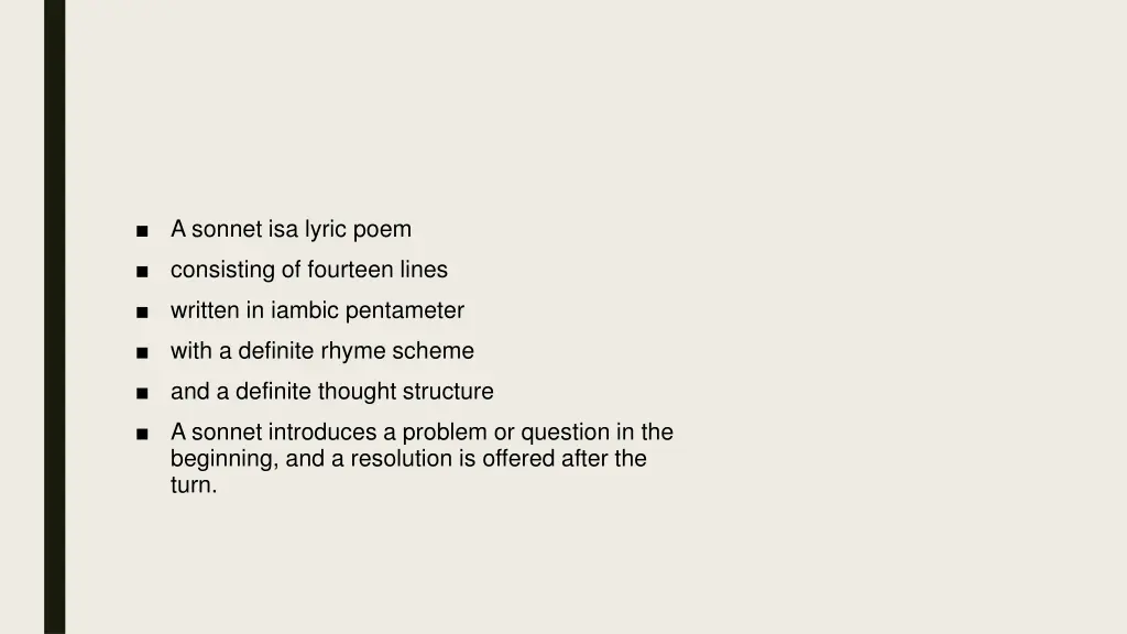 a sonnet isa lyric poem