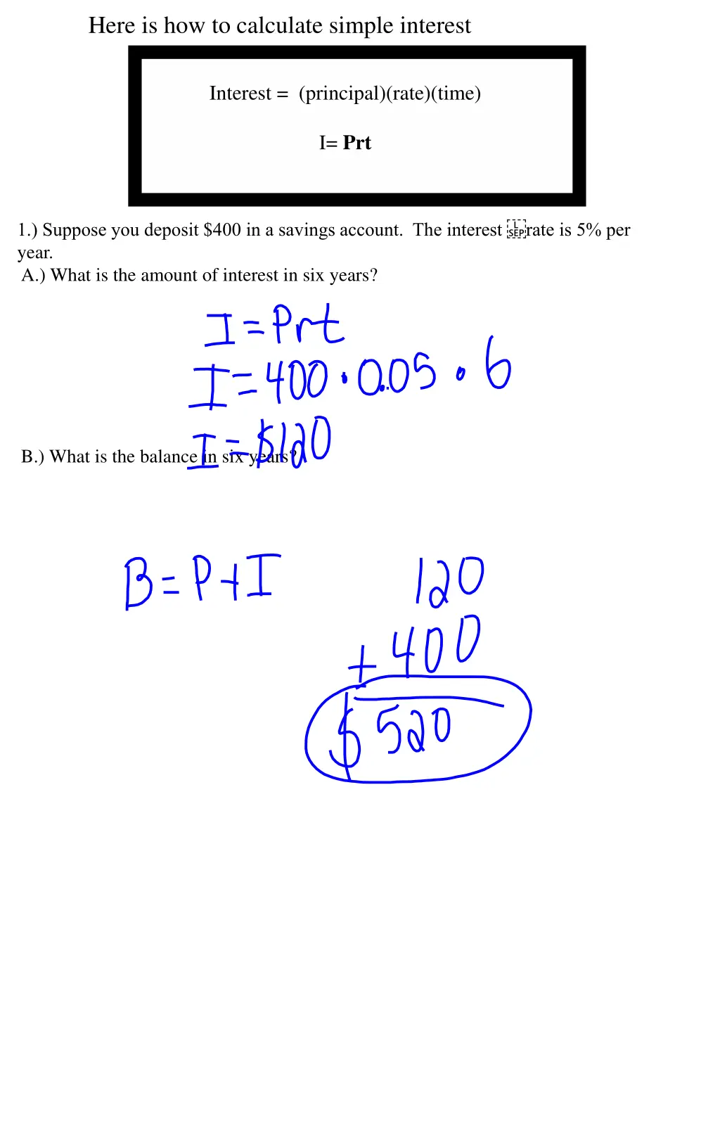 here is how to calculate simple interest