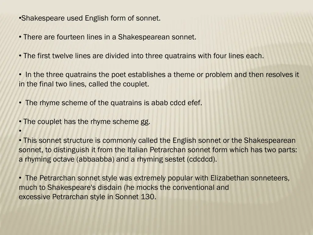 shakespeare used english form of sonnet