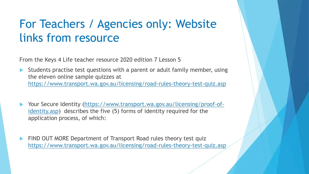 for teachers agencies only website links from