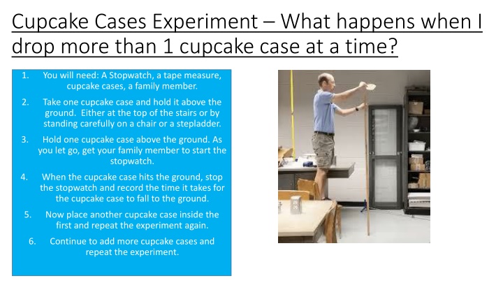 cupcake cases experiment what happens when i drop