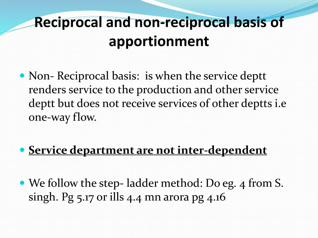 reciprocal and non reciprocal basis