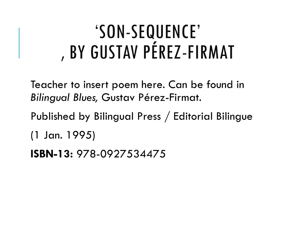 son sequence by gustav p rez firmat