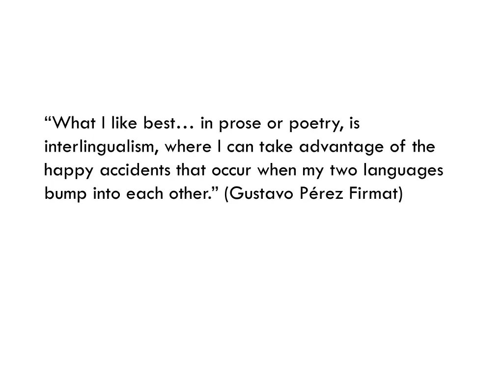 what i like best in prose or poetry