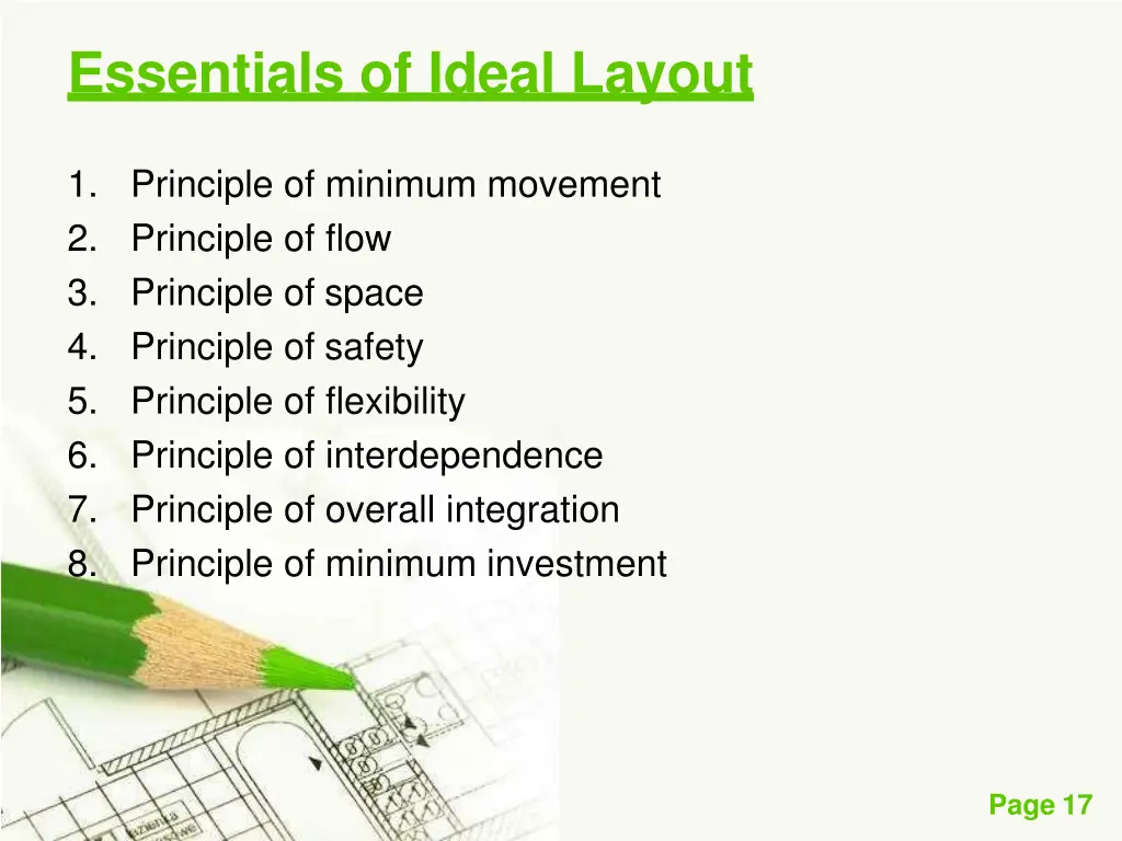 essentials of ideal layout