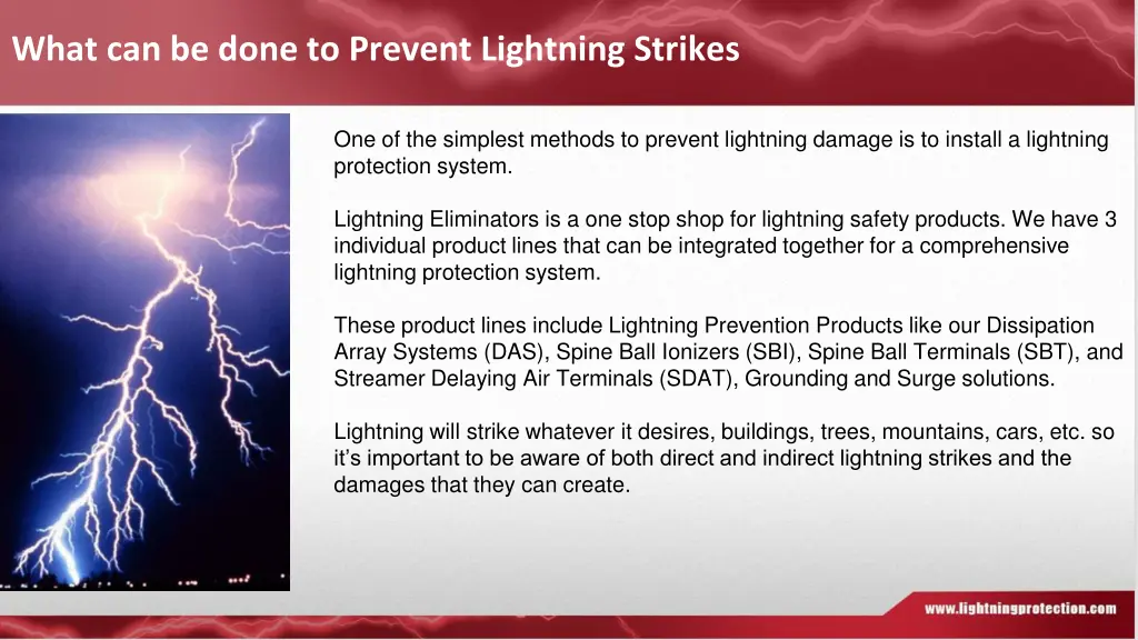 what can be done to prevent lightning strikes