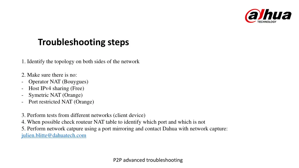 troubleshooting steps