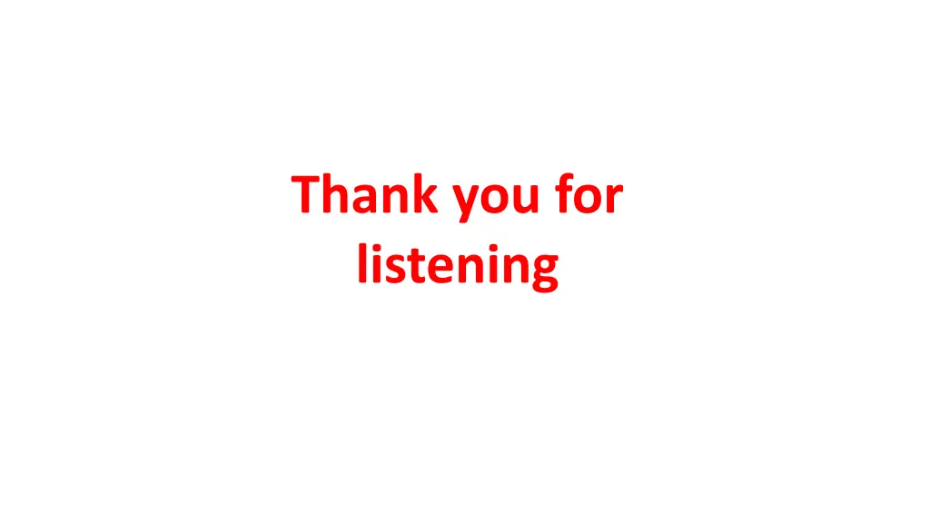 thank you for listening