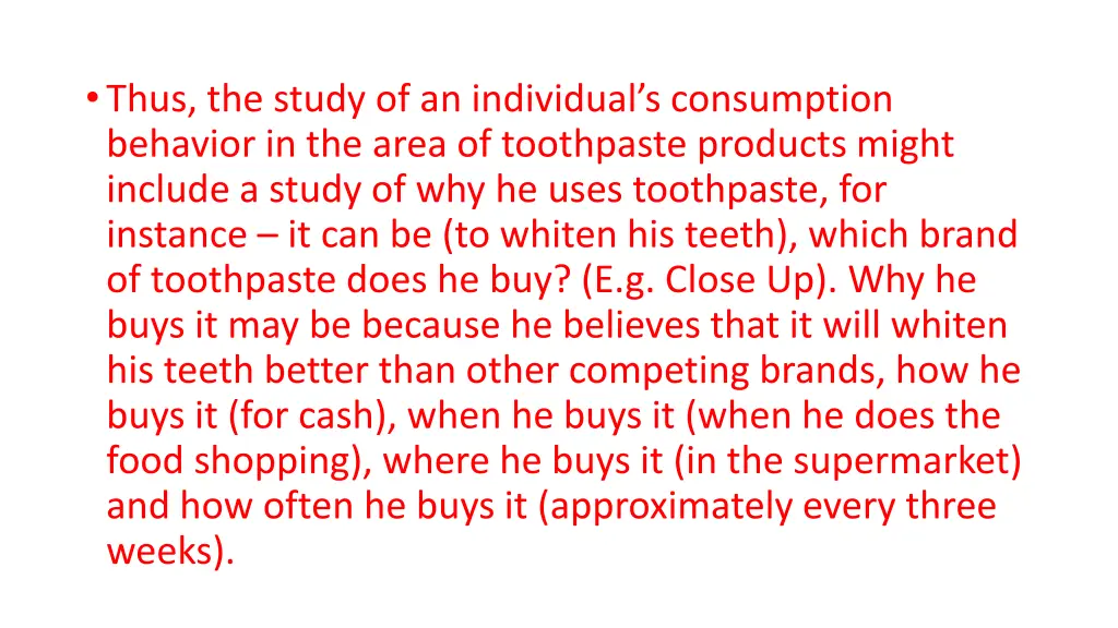 thus the study of an individual s consumption