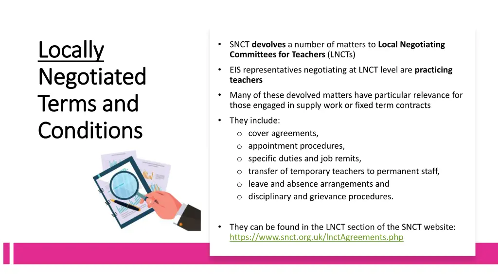 locally locally negotiated negotiated terms