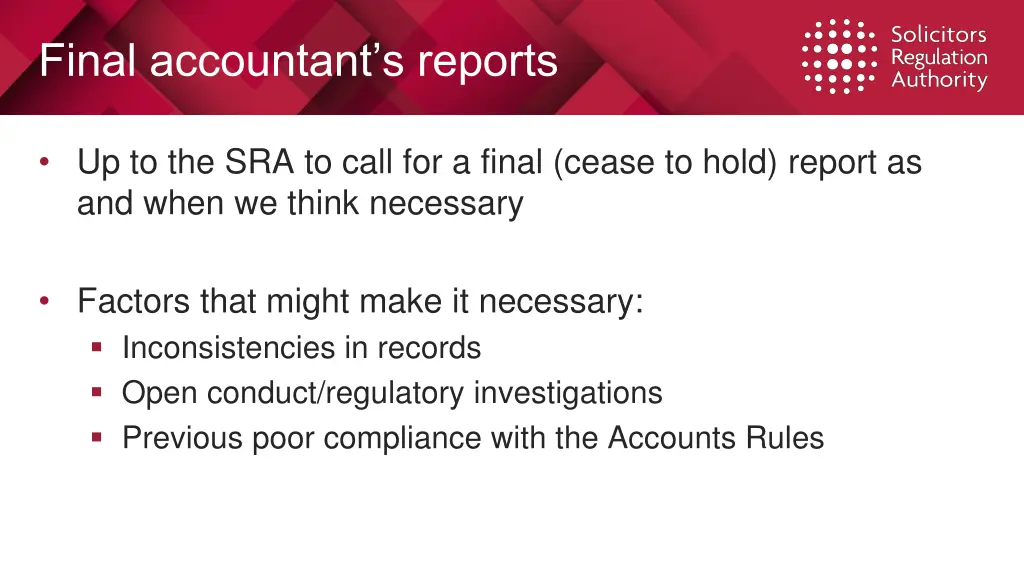 final accountant s reports