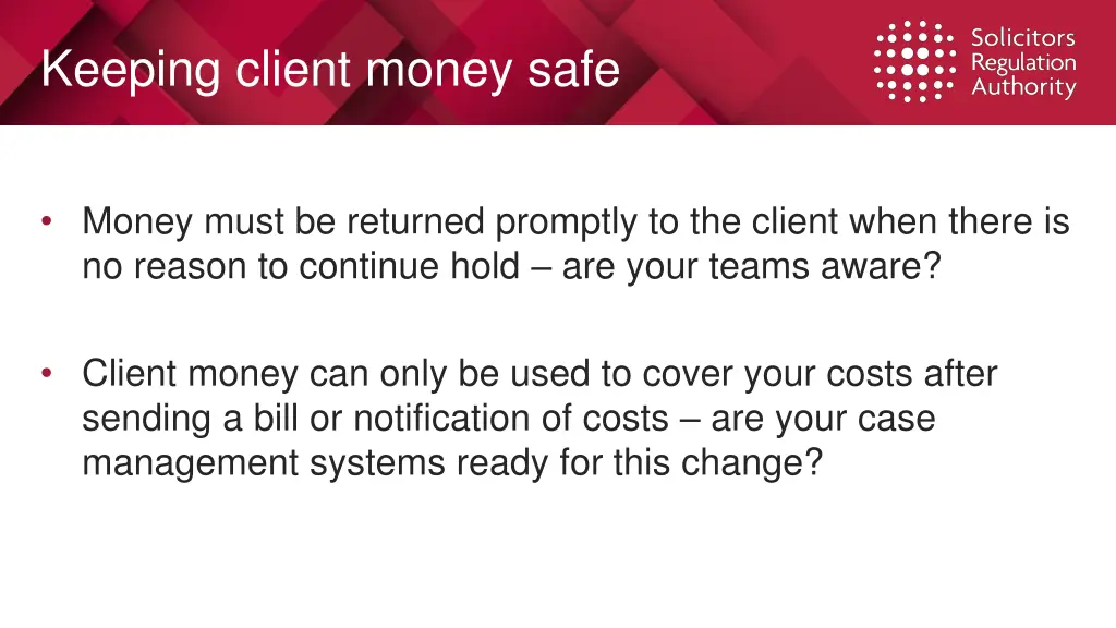 keeping client money safe 1