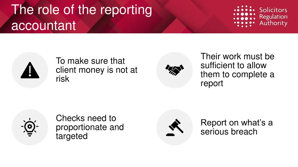 the role of the reporting accountant