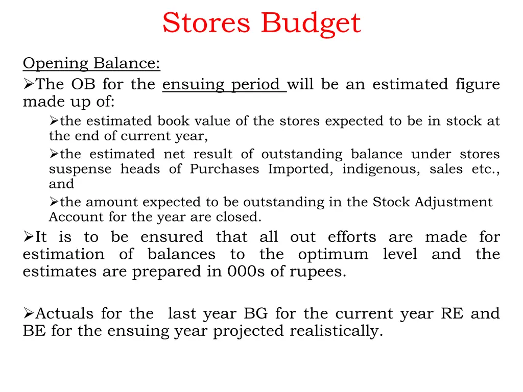 stores budget 2