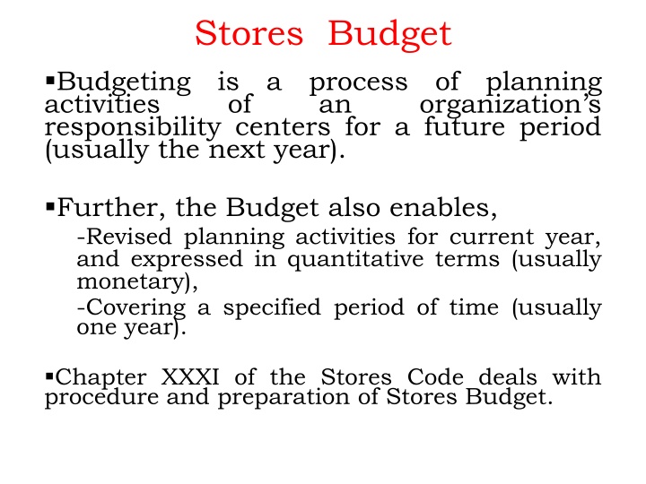 stores budget