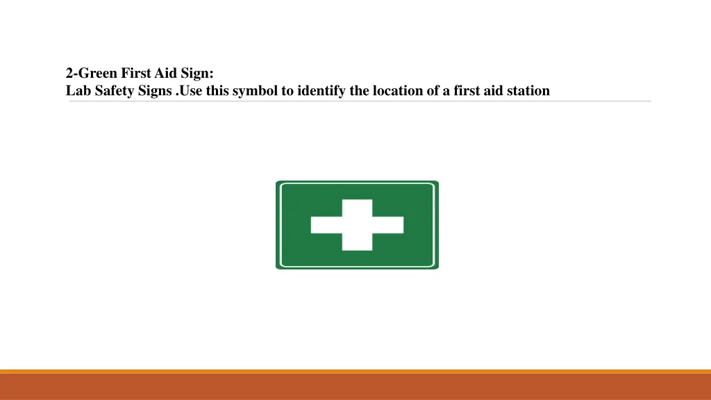 2 green first aid sign lab safety signs use this