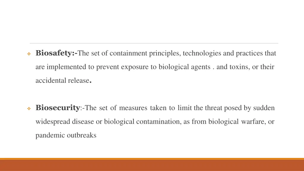 biosafety the set of containment principles