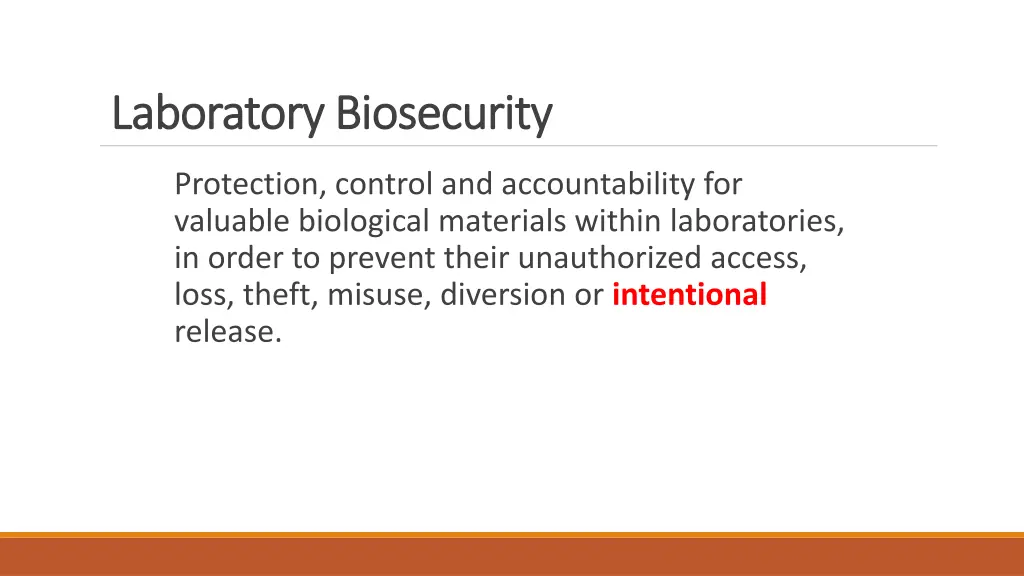 laboratory laboratory biosecurity