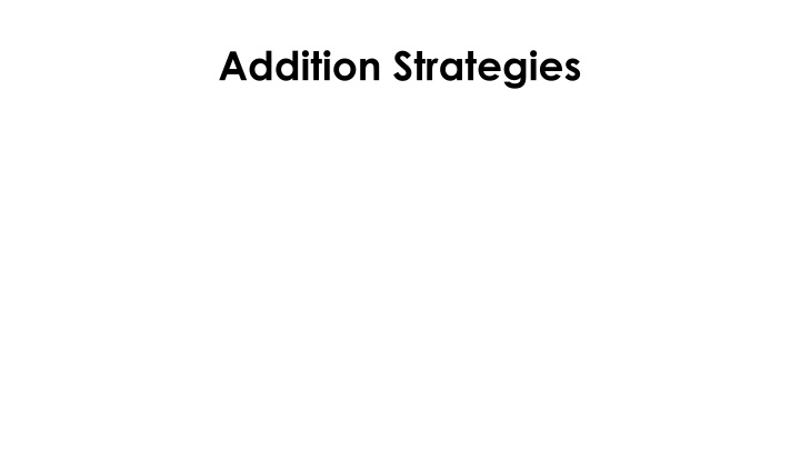 addition strategies