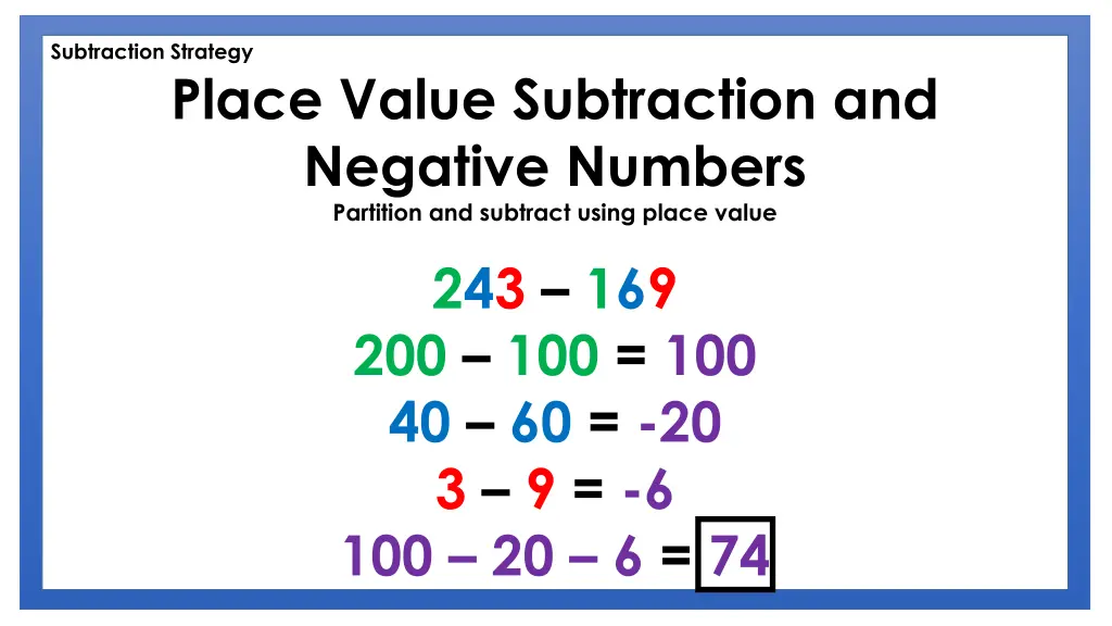 subtraction strategy 5