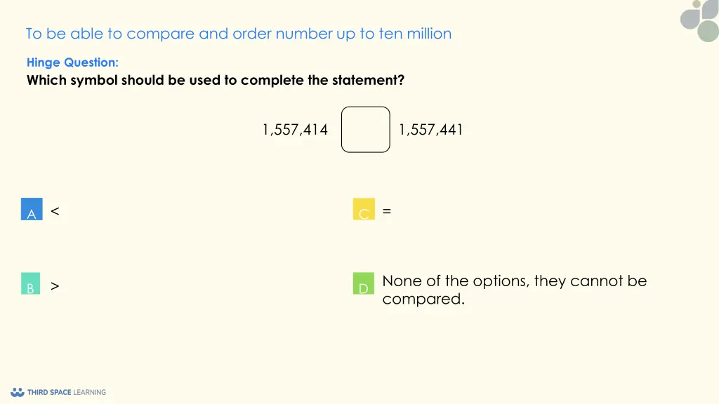 to be able to compare and order number 1