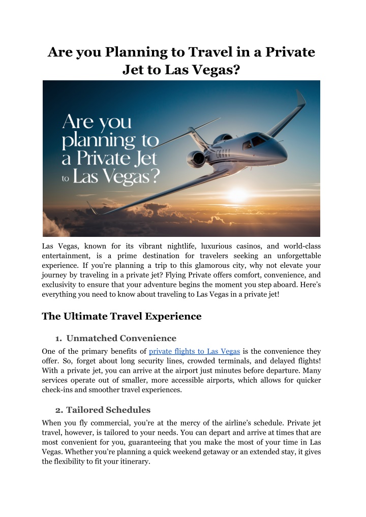 are you planning to travel in a private