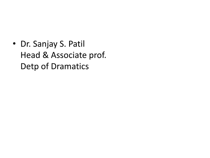 dr sanjay s patil head associate prof detp